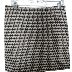 NWT LOFT Outlet Petite Shift Skirt Black and White Geometric Pattern Size 12P